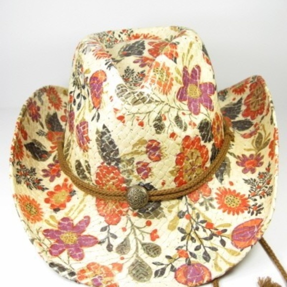 Accessories - Floral Cowboy Hat